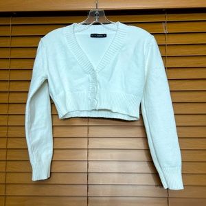 Zaful Forever Young Cropped Cardigan Sweater